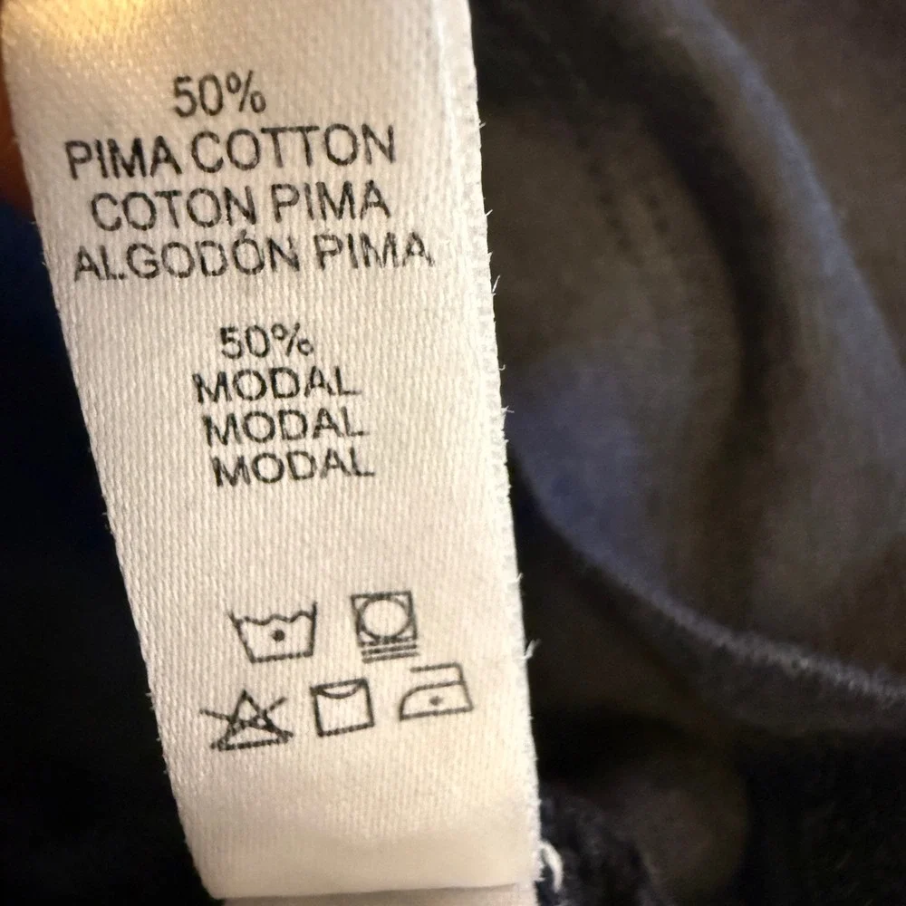 Cosabella Bella Pima Cotton Modal Pajama Set Womens M Navy Long Sleeve Shorts